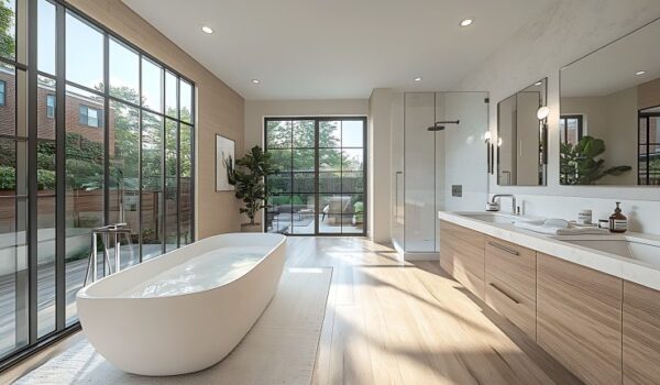 Master Suite and Bathroom Remodel by Arlington General Contractor Elegant master suite and bathroom remodel featuring modern finishes, completed by an Arlington general contractor