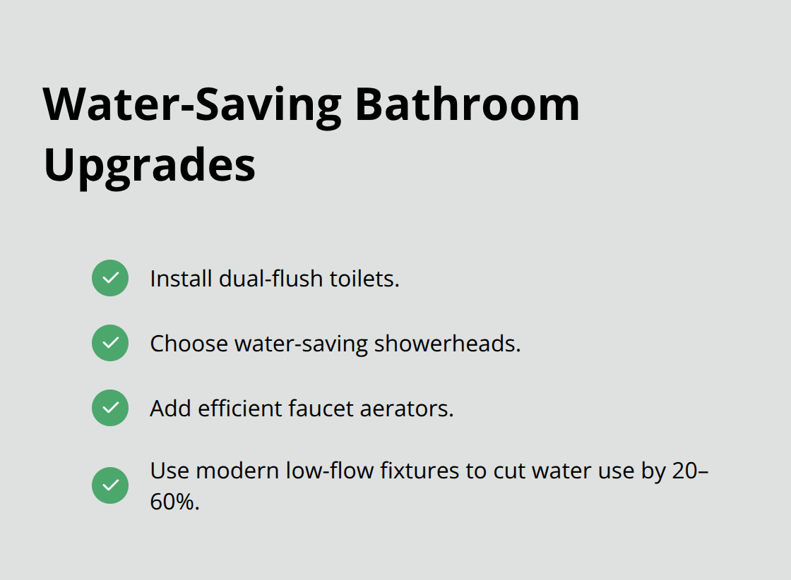 Checklist of practical bathroom upgrades that reduce water use and costs. - home renovation ideas