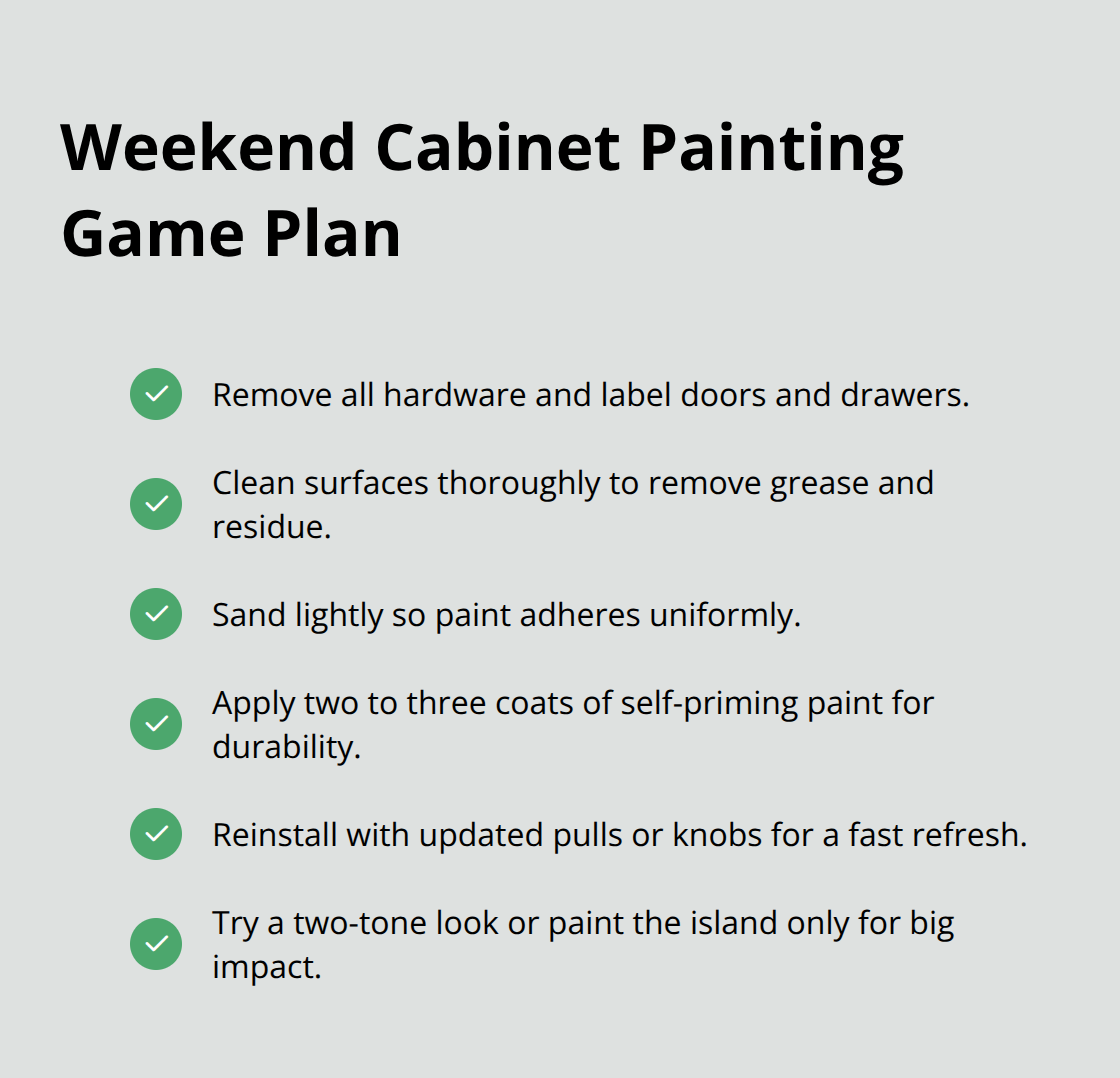 Steps to repaint kitchen cabinets on a budget - kitchen remodel ideas on a budget