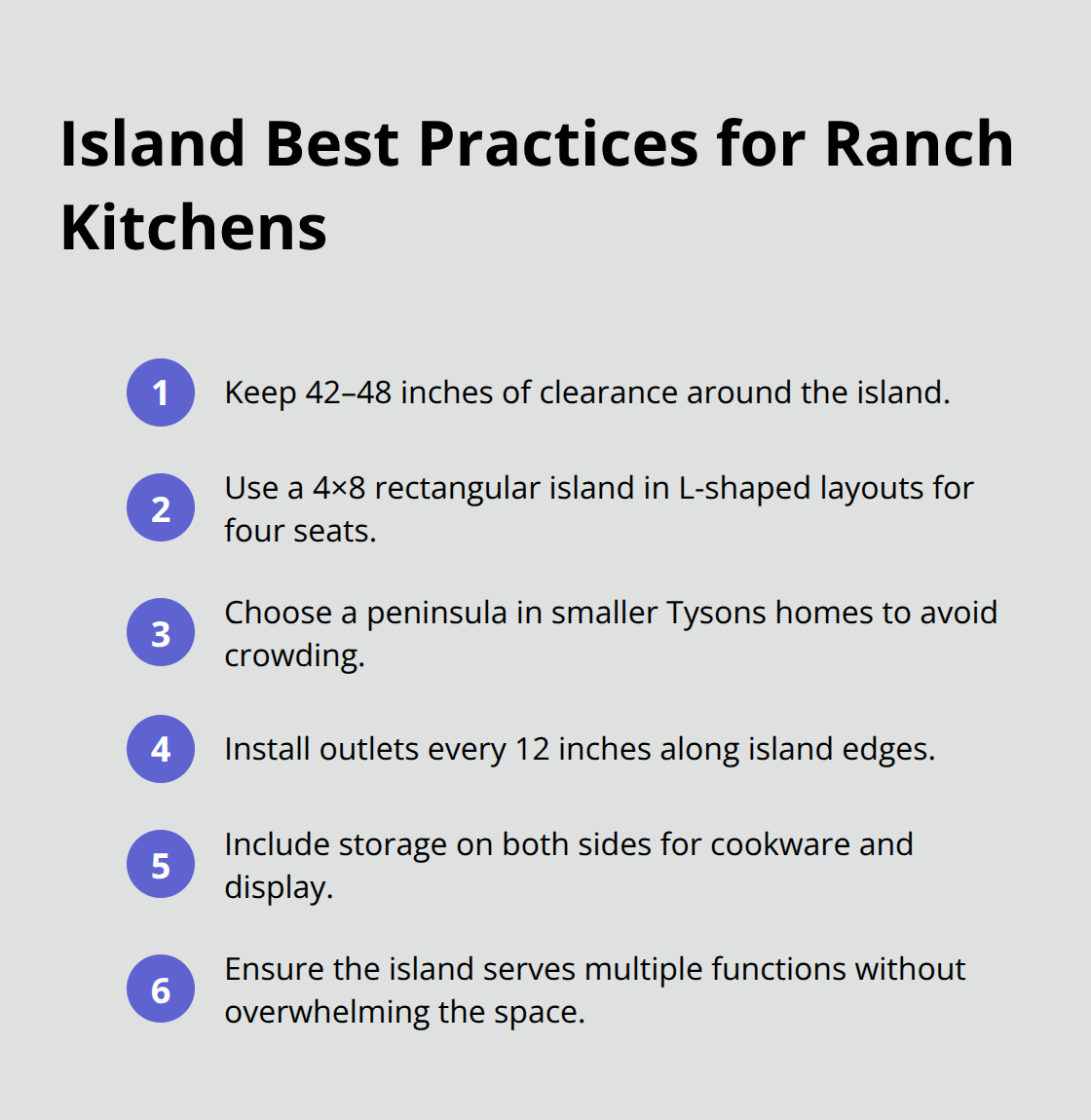 Compact checklist of strategic island placement tips for ranch kitchen remodels - ranch style house kitchen remodel ideas